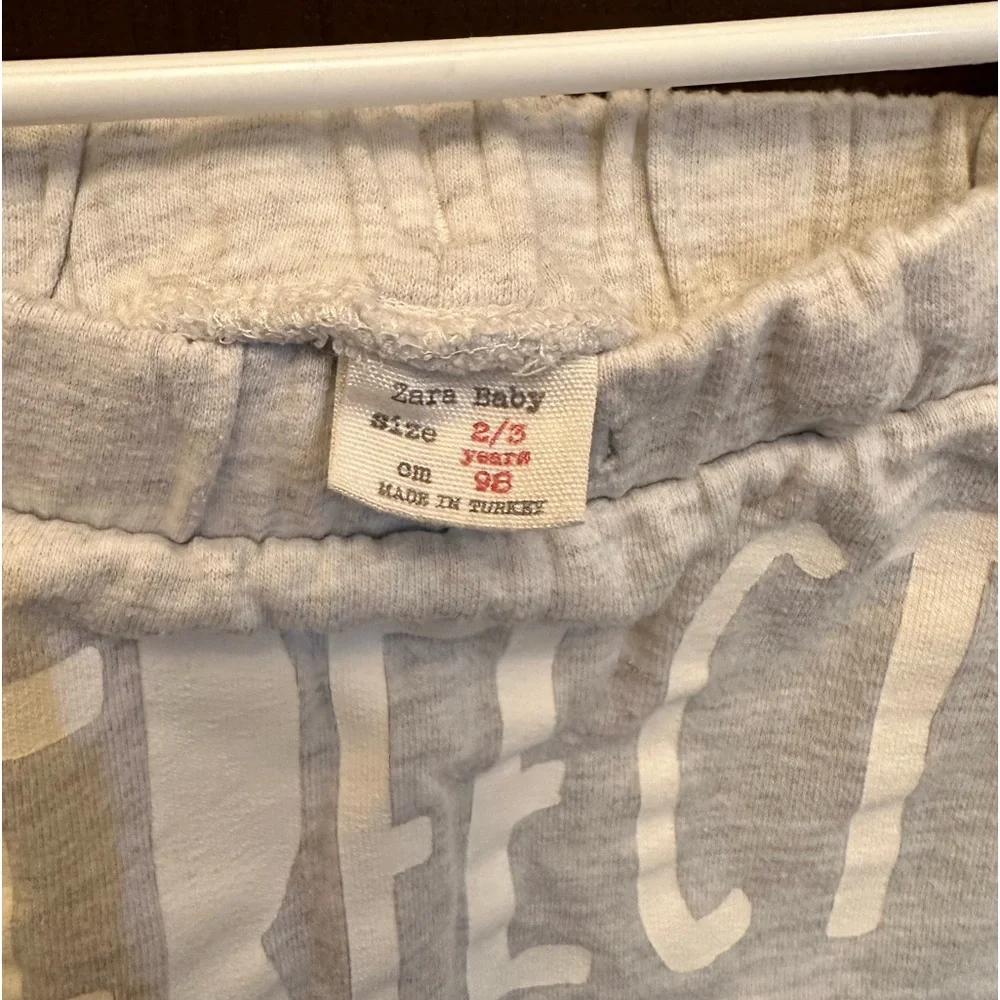 3/$15 Zara Baby Gray Harem Jogger Pants 2-3Y Drop Crotch Sweatpants
